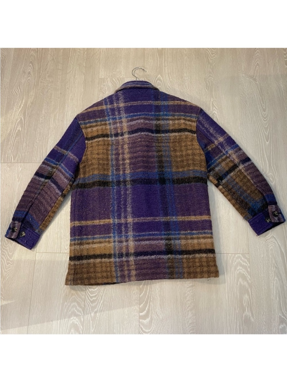 Wilfred Free The Ganna™ Utility Shirt Jacket Purple Blue Brown size Small - Picture 15 of 16